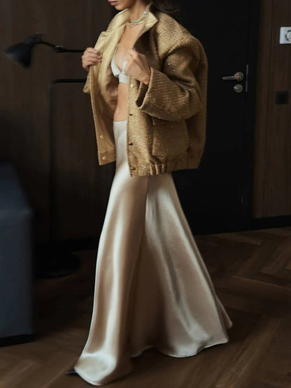 Metallic Gold Sequin Jacket