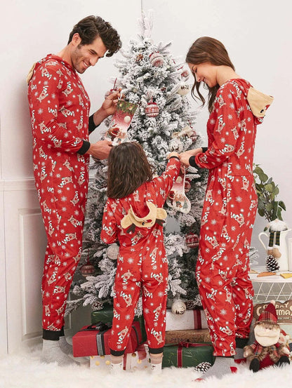 Multicolor Holiday Family Hooded Onesies