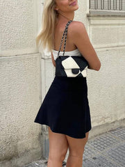 Color Block Tube Top Fitted Mini Dress