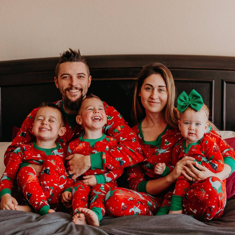 Cute Dinosaur Matching Family Pajamas