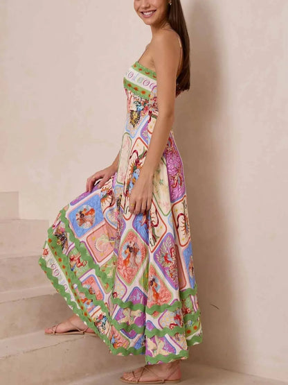 Strappy Floral Resort Sleeveless Lace Dress