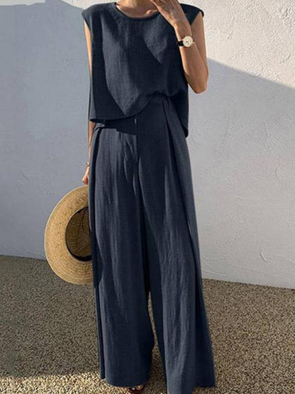 Loose Fit Two Piece Pants Set