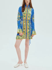 Exquisite Mosaic Tile Mini Dress