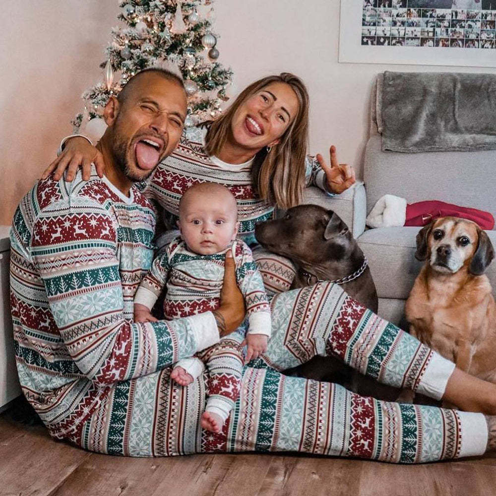 Grey Christmas Matching Family Pajamas