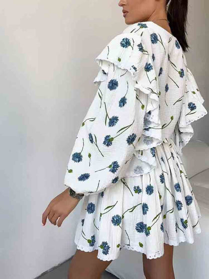 Ruffled Homewear Skirt Set