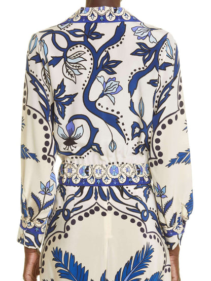 Palm Tree Floral Crop Shirt