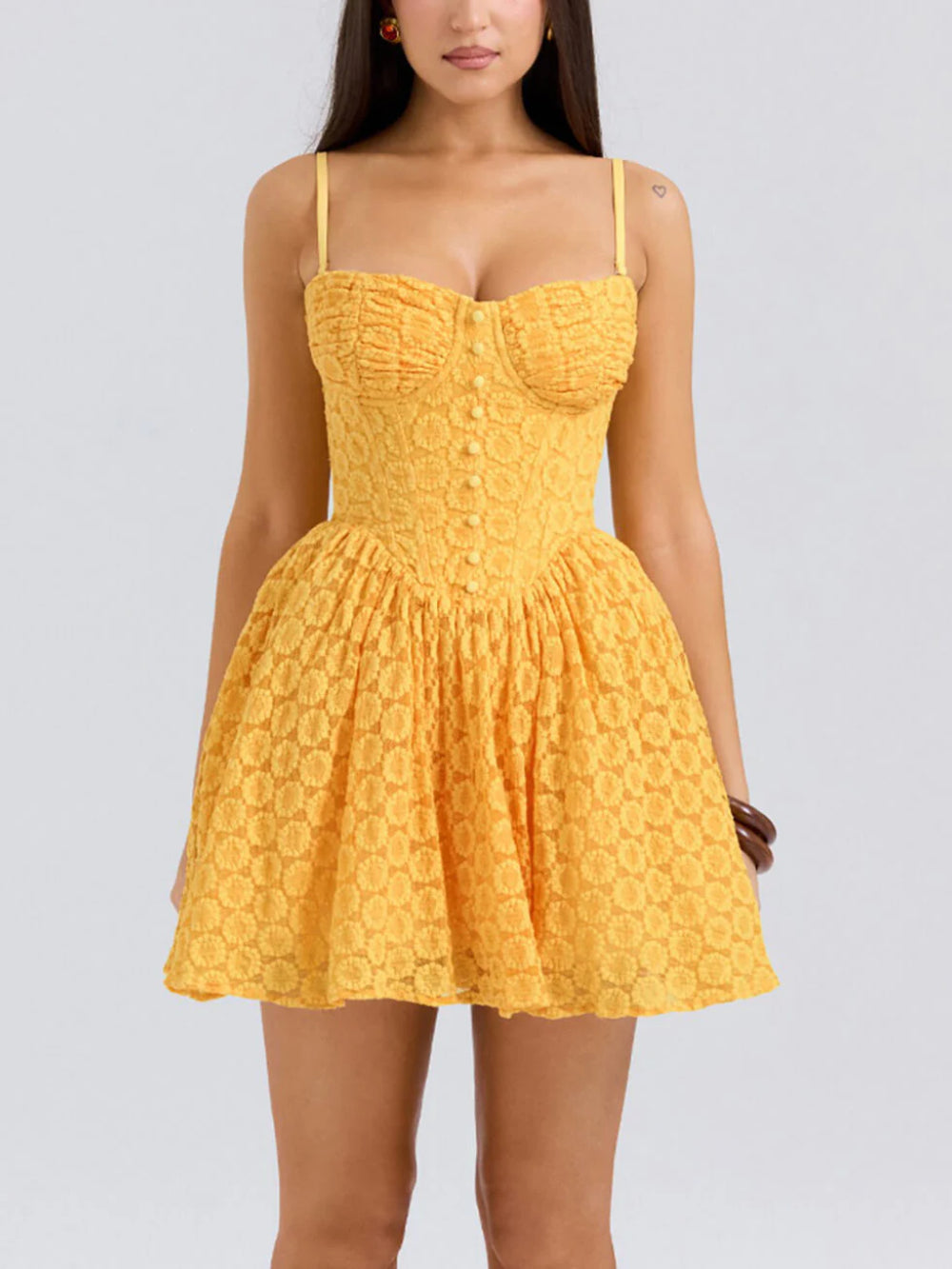 Vintage Lace Sexy Strappy Mini Dress