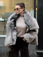 Fur Collar Woolen Coat