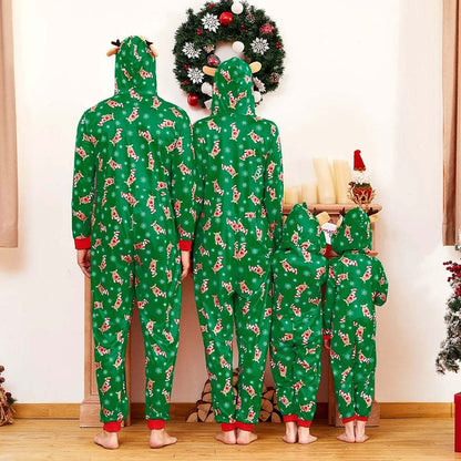 Multicolor Holiday Family Hooded Onesies
