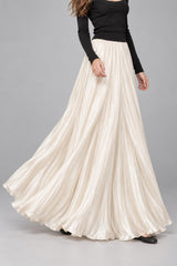 Mermaid Shiny Acetate Like Maxi Skirt
