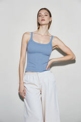 Sleeveless Strap Ribbed Causal Cropped Top Summer Solid O-neck Slim Fit Exposed Navel Mini Vest 2024 Crop Top