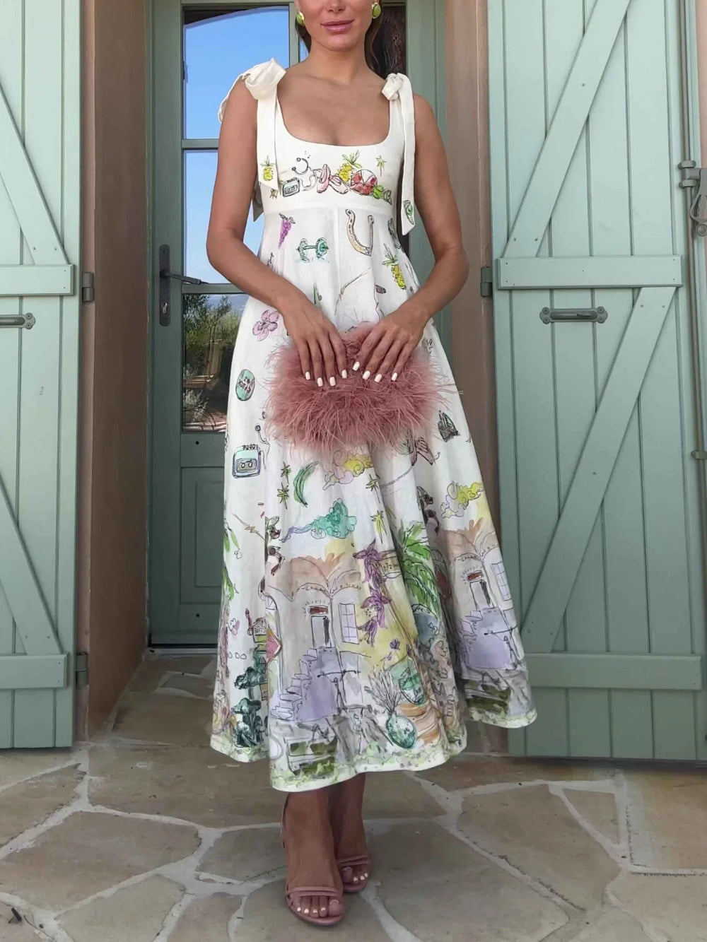 Cami Waist-Tied Floral Resort Dress
