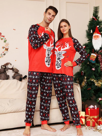 Red ChristRed Christmas Family Pajama Set(with Pet's dog clothes)