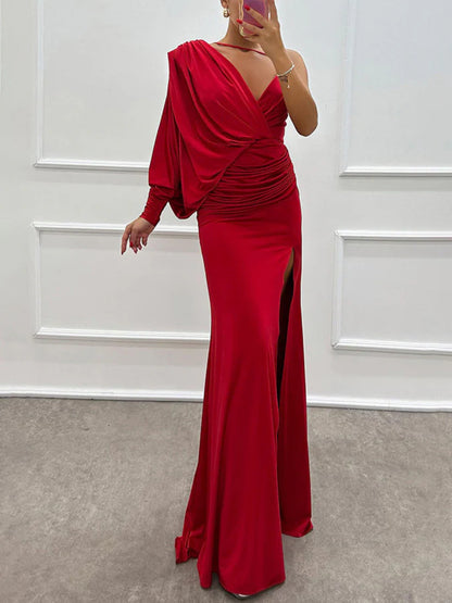 V-Neck Sexy Fashion Evening Gown
