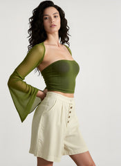 Aesthetic Vintage Mesh Sheer Top