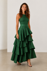 Layered Ruffle Maxi Cake Skirt