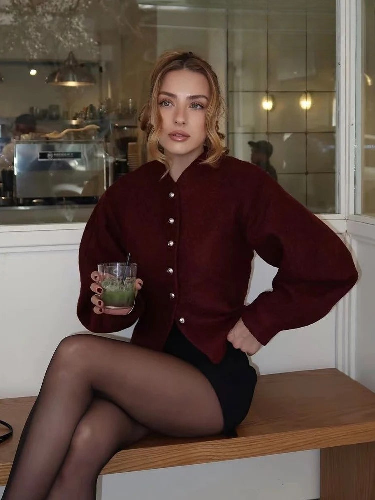 Single-Breasted Long Sleeve Jacket