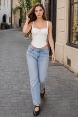 Lace Panel Tie Sexy Cami Top