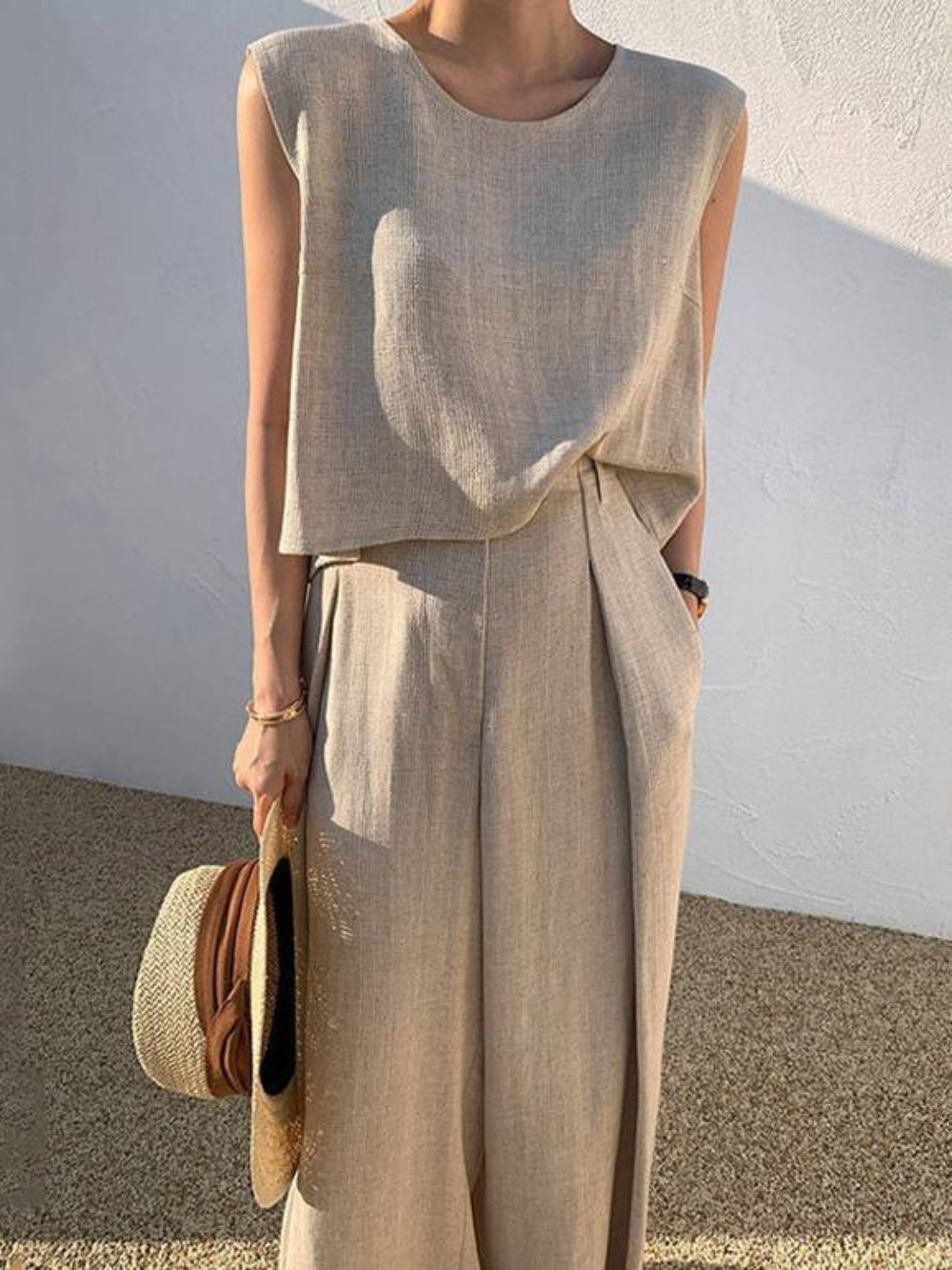 Loose Fit Two Piece Pants Set