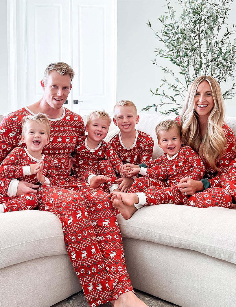 Elk Print Xmas Family Sleepwear