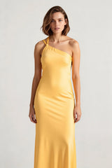 Satin One Shoulder Bodycon Formal Dress