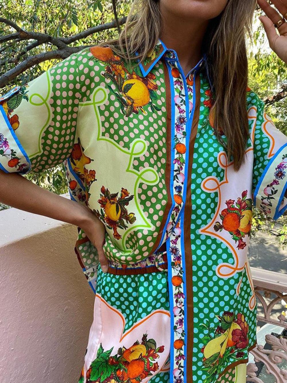 Multicolor Lemon Graphic Shirt