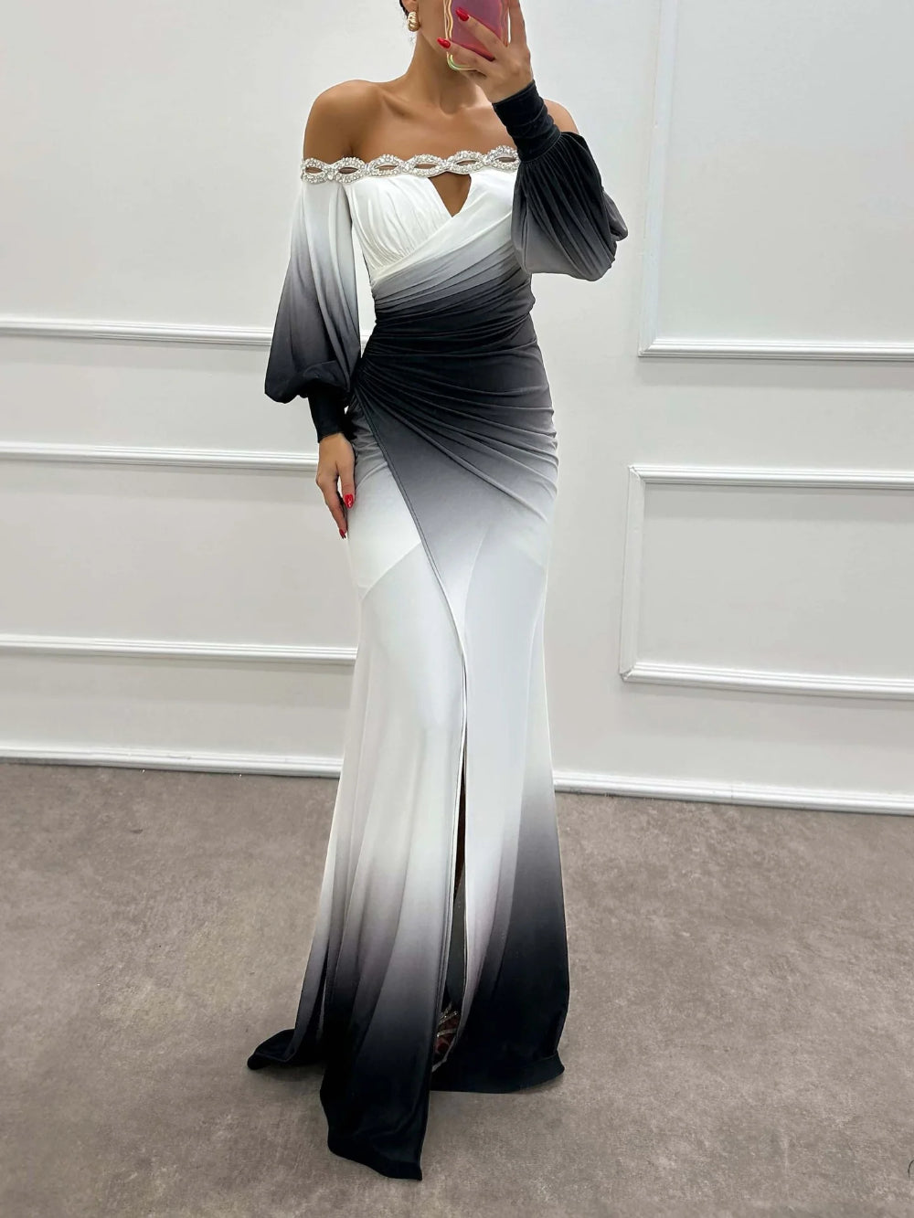Strappy Positioning Slit Dress