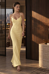 Solid Color Sexy Slim Beach Vacation Maxi Dress