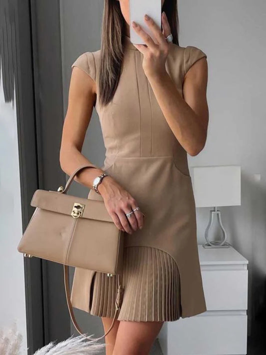 Sleeveless Round Neck Fitted Fringe Dress
