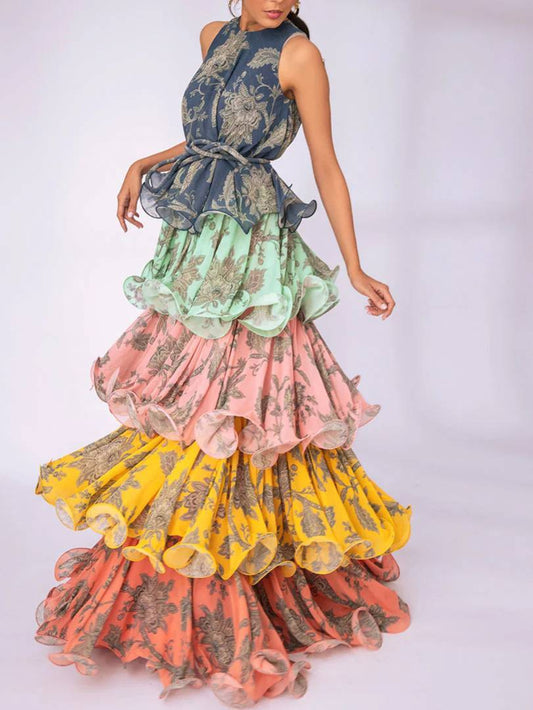Vintage Floral Cake Dress