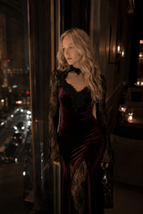 Dark Lace Curve Gothic Dress