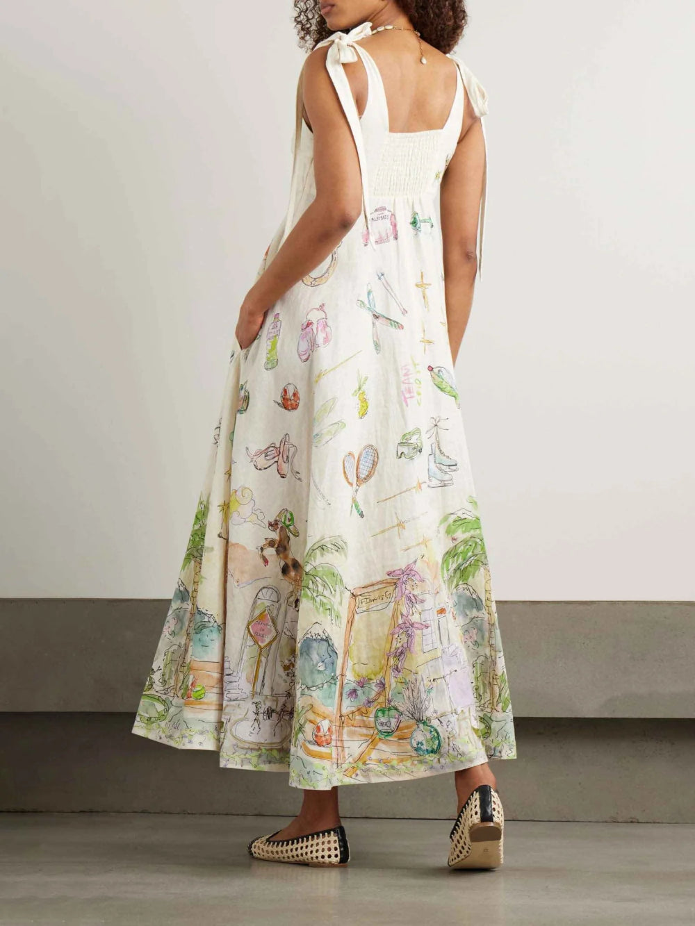 Cami Waist-Tied Floral Resort Dress