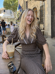 Polka Dot V-Neck Puff Sleeve Bodycon Maxi Dress