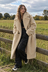 Extended Sherpa Fleece Warm Fuzzy Overcoat