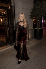 Dark Lace Curve Gothic Dress