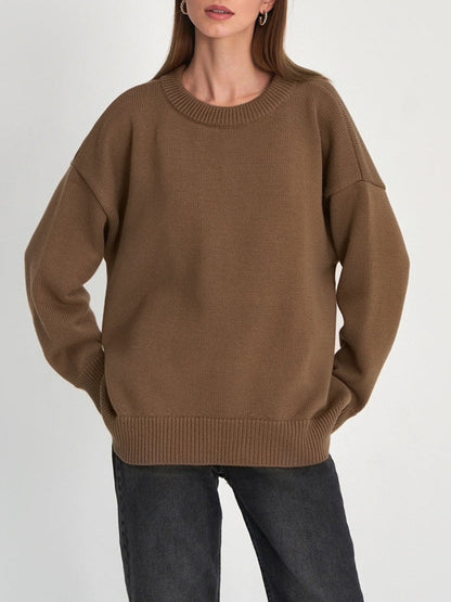 Casual Crewneck Knit Sweater