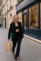 Black Slouchy Retro Style Blazer