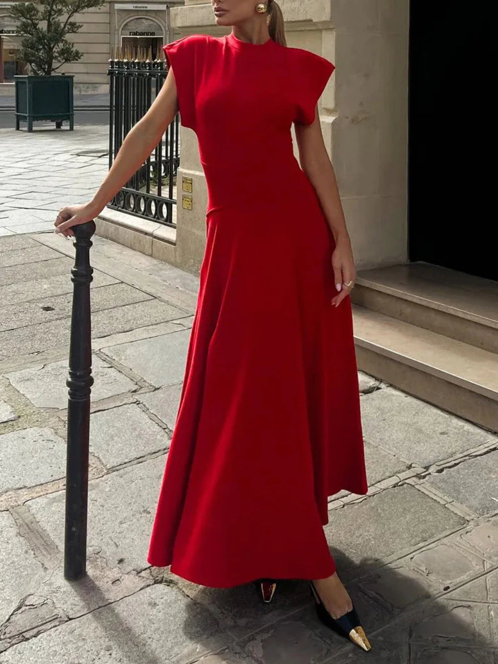 Elegant Fitted Slit Maxi Dress