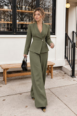 Long Sleeve Two Piece Blazer Pants Set