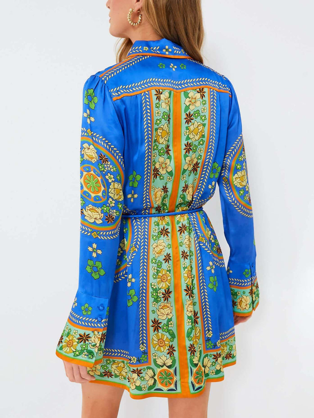 Exquisite Mosaic Tile Mini Dress