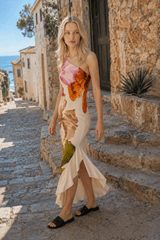 Asymmetrical Neck Relaxed Vacation Dress