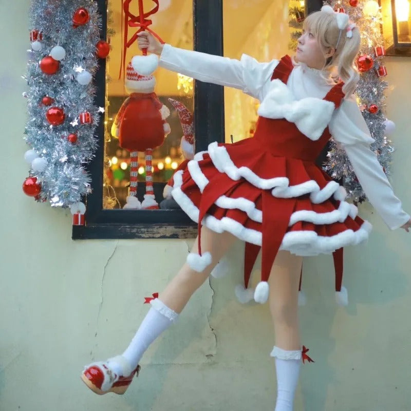 Red Lolita Christmas Two-Piece Set