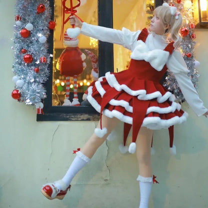 Red Lolita Christmas Two-Piece Set